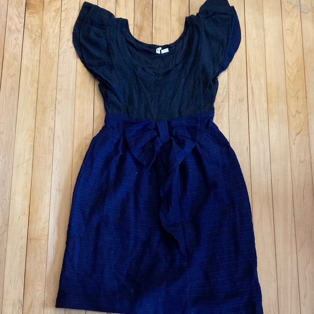 Moth Black and Blue Sweater Dress